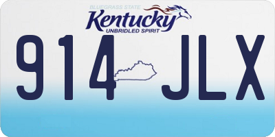 KY license plate 914JLX