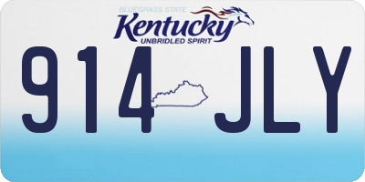 KY license plate 914JLY