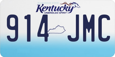 KY license plate 914JMC