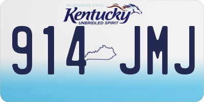 KY license plate 914JMJ