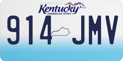 KY license plate 914JMV