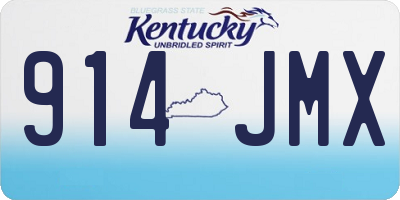 KY license plate 914JMX