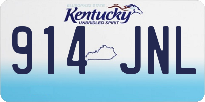 KY license plate 914JNL