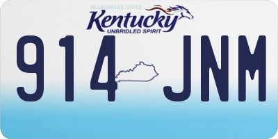 KY license plate 914JNM