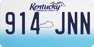 KY license plate 914JNN