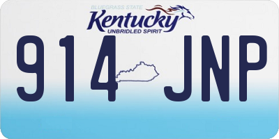 KY license plate 914JNP