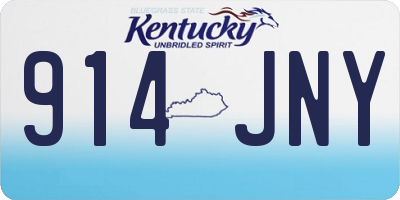 KY license plate 914JNY