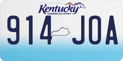 KY license plate 914JOA