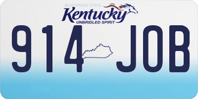 KY license plate 914JOB