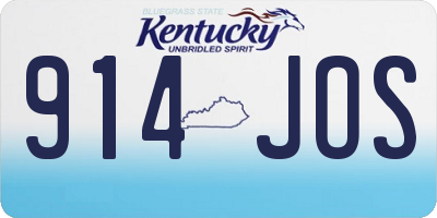 KY license plate 914JOS