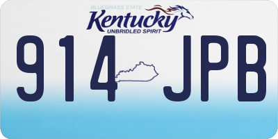 KY license plate 914JPB