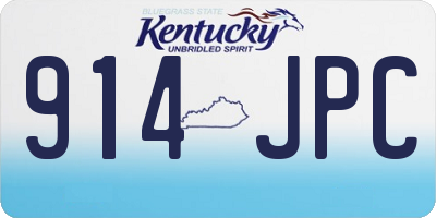 KY license plate 914JPC