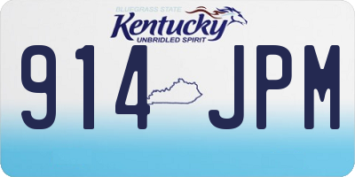 KY license plate 914JPM
