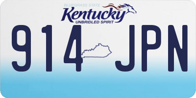 KY license plate 914JPN