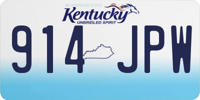 KY license plate 914JPW