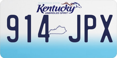 KY license plate 914JPX