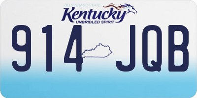 KY license plate 914JQB