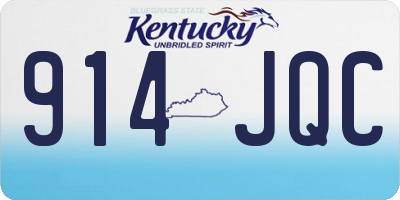 KY license plate 914JQC