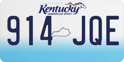 KY license plate 914JQE