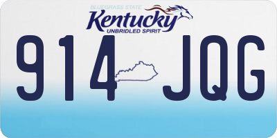 KY license plate 914JQG