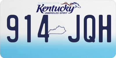 KY license plate 914JQH