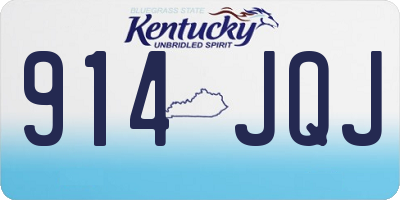 KY license plate 914JQJ