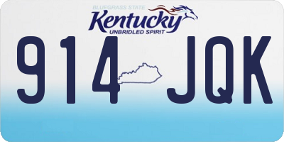 KY license plate 914JQK