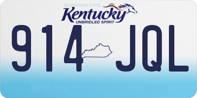 KY license plate 914JQL