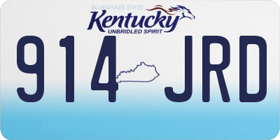 KY license plate 914JRD