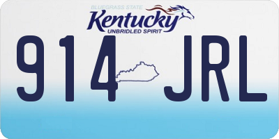 KY license plate 914JRL