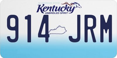 KY license plate 914JRM