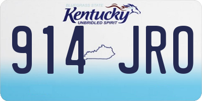 KY license plate 914JRO