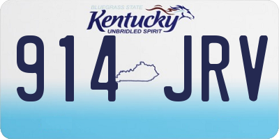 KY license plate 914JRV
