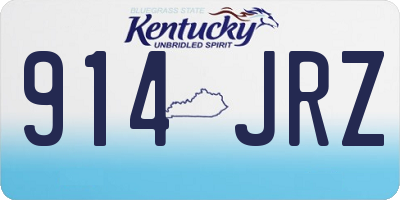 KY license plate 914JRZ