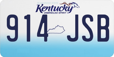 KY license plate 914JSB