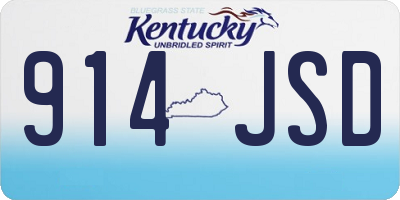 KY license plate 914JSD