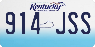 KY license plate 914JSS