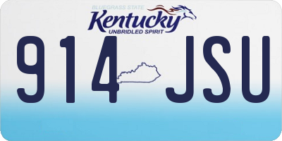 KY license plate 914JSU