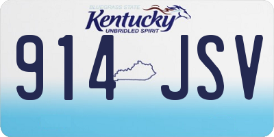 KY license plate 914JSV