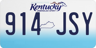KY license plate 914JSY