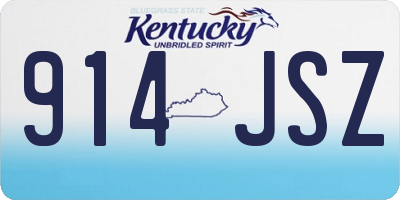 KY license plate 914JSZ