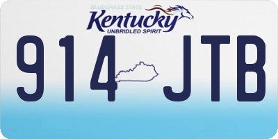 KY license plate 914JTB