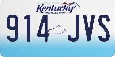 KY license plate 914JVS