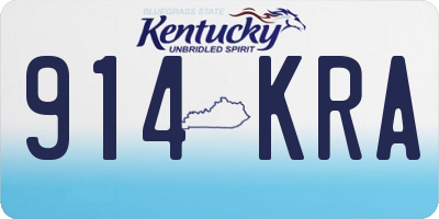 KY license plate 914KRA