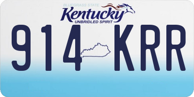 KY license plate 914KRR