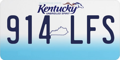 KY license plate 914LFS