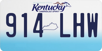 KY license plate 914LHW