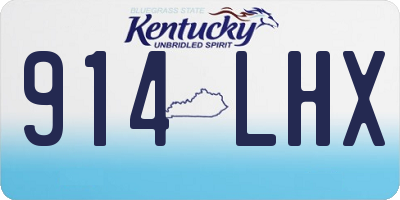 KY license plate 914LHX