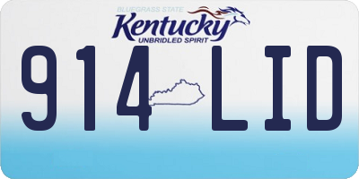 KY license plate 914LID