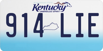 KY license plate 914LIE